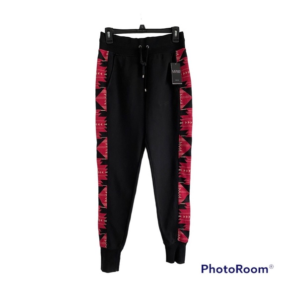 NWT LAUREN RALPH LAUREN Southwestern-Inspired Joggers (black label) S/P - Picture 3 of 5